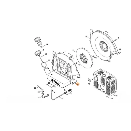 STIHL  Śruba z łbem cylindrycznym IS-M5x58 9022 313 1120